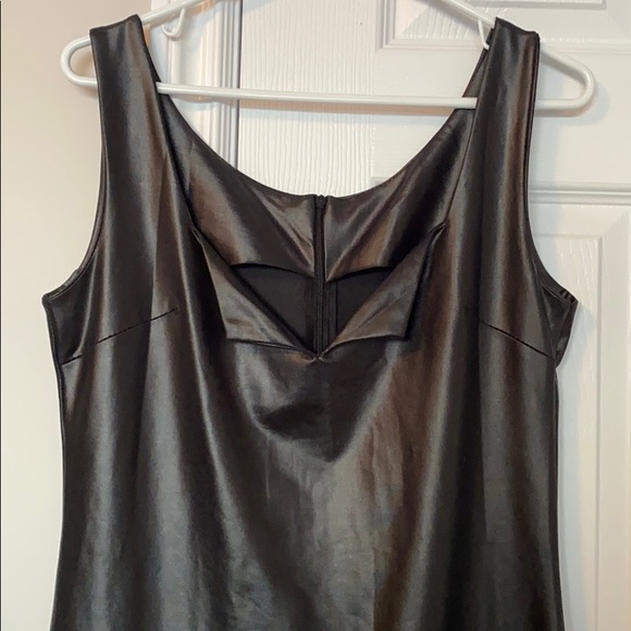 Pleather Looking Black Dress - Picture 2 of 4